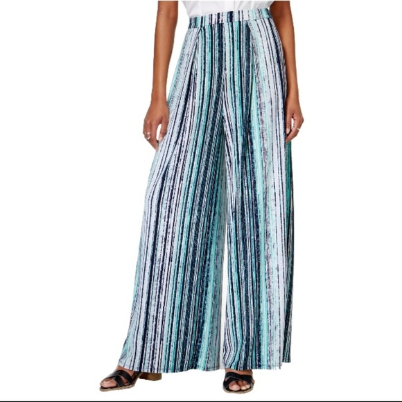 Bar III Pants - New Bar III Striped Wide Leg Palazzo Pants
